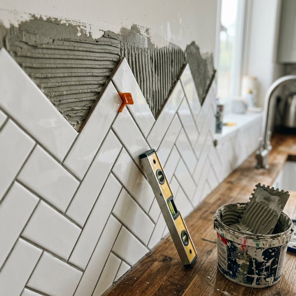 Tiling project in Tiverton